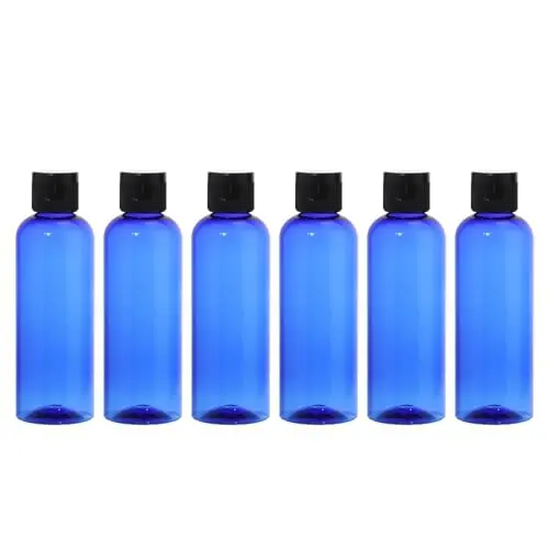 Produktbild: 6 Stück 100 ml Reiseflaschen zum befüllen, nachfüllbare Quetschflasche mit Klappverschluss, transparente Kunststoff-Flaschen für Make-up, Duschgel，Toilettenartikel，Flaschen für Reisen, Shampoo, Lotion