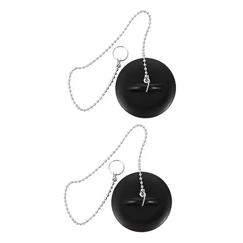 Produktbild: PRETYZOOM 6 Stück 1 Set Silikon-wannenkette Für Badewannenabfluss Universell Passend Für Küchen- Und Badezimmerwaschbecken Schwarz