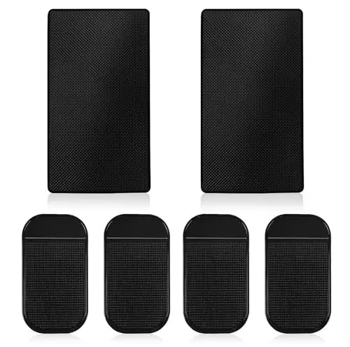 Produktbild: 6 Stück Antirutschmatte Auto Armaturenbrett, Anti Rutsch Pads Auto Silikon Fixiermatte, Auto Armaturenbrett Anti Rutsch Matten zum Halten von Handy Schlüssel Sonnenbrille Münzen