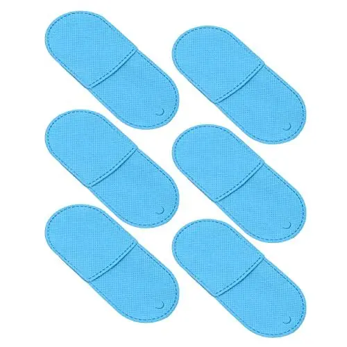 Produktbild: 6 Stück Augenklappen für Erwachsene Kinder, Große Vlies-Augenklappe für Lazy Eye Amblyopie Strabismus Professionelle Augenklappe nach der Operation(Blau)