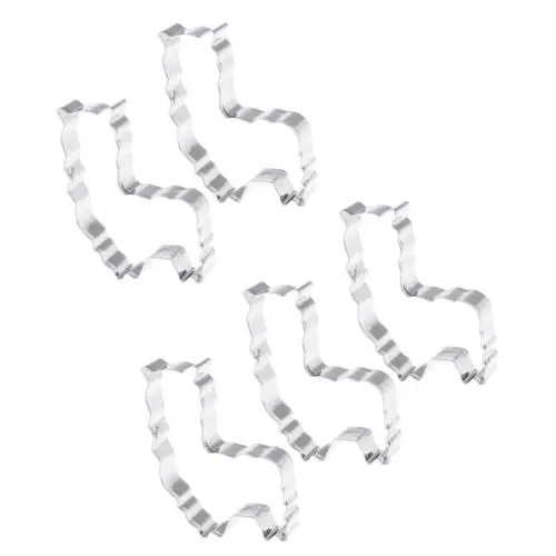 Produktbild: Cabilock Keksform Alpaka ?tzchenformen Set 5 Ausstechformen Alpaka Geformte Ausstechformen Tier Muffin Dekorationswerkzeuge für Hochzeitsfeier (Silber) ?tzchen Ausstecher ?tzchen Ausstecher