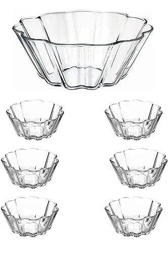Produktbild: 6 Stück Glass Bowls Set 140 Ml Dessert Bowls Snack Bowls For Dessertschalen Glas Dessertschale Glasschälchen Klein Schalen Set Schüssel Snack Kompottschalen Dessert Gläser Bowl Bowle (Orgin-Elinor)