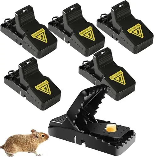 Produktbild: 6 Stück Mausefalle Schlagfalle - Rattenfallen Hochempfindlicher Einfach zu bedienen, Hygienisch, Effizient, Sicher und Kann in der Küche und im Garten Wiederverwendet Werden