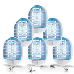 Produktbild: 6 Stück Mückenlampe, Mückenstecker Steckdose, Insektenvernichter Elektrisch, Mückenfalle, Indoor Fliegenfalle für Haus, Küche, Schlafzimmer, Kinderzimmer, Büro (6 Stück)