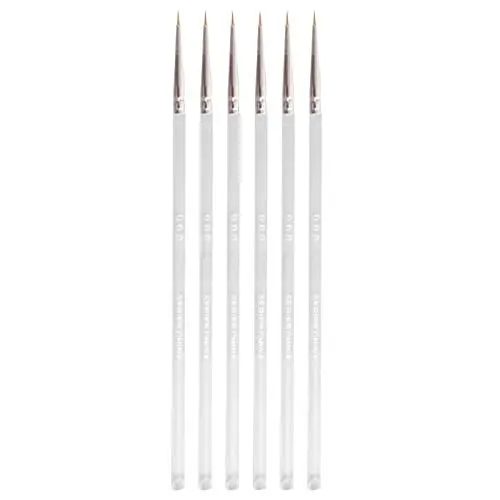 Produktbild: 6 Stück Pinsel Set Malen, Feine Detail Pinsel für Acryl Aquarell Modellbau Barrel weiches Nylon Gute Adsorptionsfähigkeit Aquarellpinsel