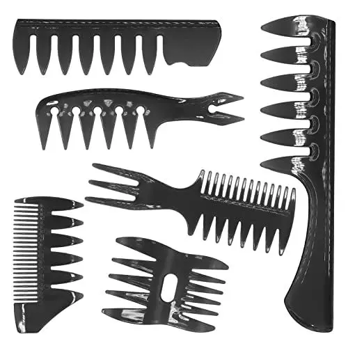 Produktbild: 6 Stück Professionel Styling Kamm Für Männer Multifunktionaler Kämme Set Premium Einfügen Kunststoff Haarkamm Friseurkamm für Herren, Styling Kamm Haarbürste