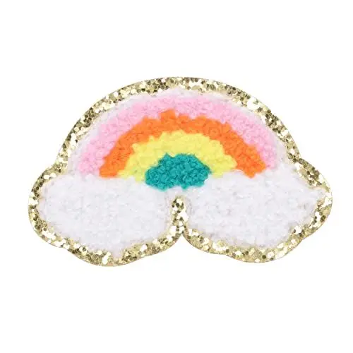 Produktbild: 6 Stück Regenbogen-Patches, DIY-Stickerei-Patches Zum Aufbügeln, Aufnäher mit Regenbogen-Wolkenmuster für Kleidung, Kleid, Hose, Hüte