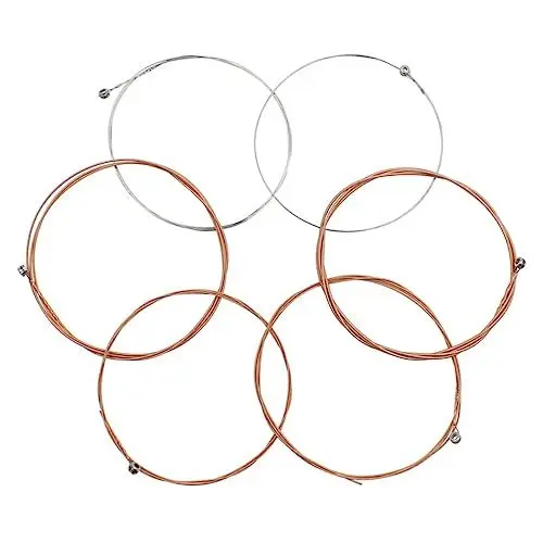 Produktbild: 6 Stück Saiten Folk Gitarre Zubehör Musikinstrumente Bassgitarre Gitarren Gitarrenzubehör Gitarrenteile Klassische Gitarre Akustik Edelstahl Abaodam