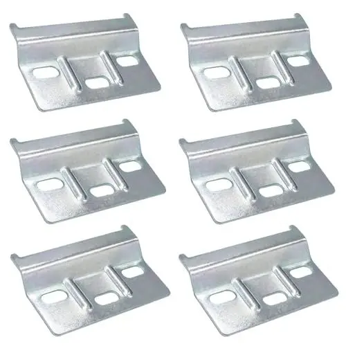 Produktbild: 6 Stück Schrankhalter Stahl Tragerplatte Metall Schrankaufhangeschiene Verzinkt Schrankträger Schwerlast Wand-halterungen Schrank-schiene Tragerplatte Stahl Fur Hange Schranke Schrankaufhanger