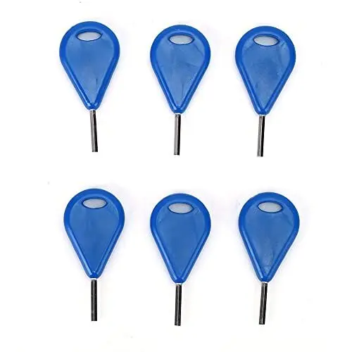 Produktbild: 6 Stück Surf-Fin-Schlüssel, Surfbrett-Fin-Inbusschlüssel, Surf-Fin-Schlüssel, Surfbrett-Zubehör, Surfausrüstung, Fin-Schlüssel, Surfbrett-Fin (blau)