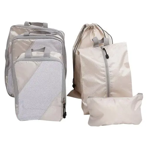 Produktbild: ANDRESLAD Reisezubehör Für Gepäck 6 Stück Kompressions-packwürfel Koffer-Organizer Taschen Zugang Zu Reise-organizern