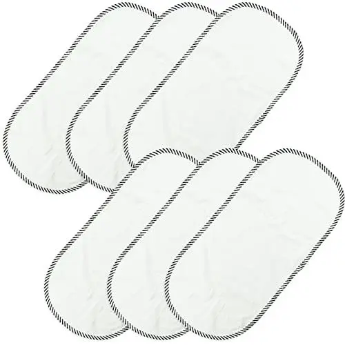 Produktbild: 6 Stück Tragbare Wickelauflagen Aus Reiner Baumwolle Wasserdichtes Wickeltischauflage Wiederverwendbare Wickelmatte Aus Windel, Weiche & Bequeme, 30 x 60cm