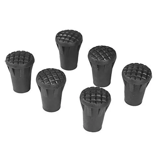 Produktbild: 6 Stück Trekking Pad Gummipuffer Gummispitzen für Wanderstöcke Trekkingstöcke Walkingstöcke Zubehör