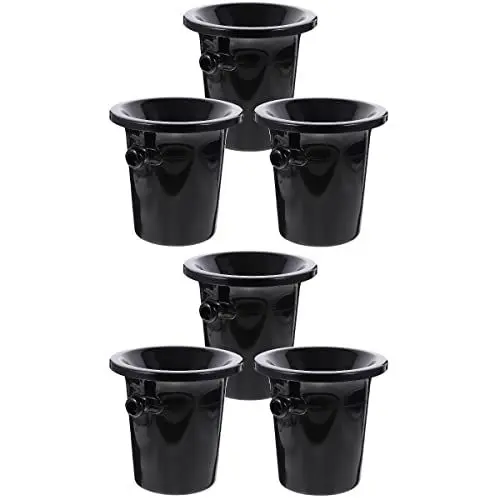 Produktbild: 6 Stück Weinverkostungs-Spucknäpfe Weinverkostungs-Dump-Eimer Spucknapf -Eimer Spieß Weinfässer Kalte Weinfässer Eiskübel (Schwarz)