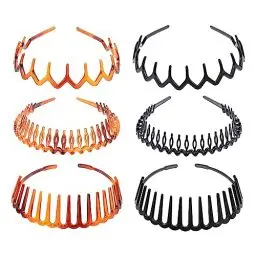Produktbild: 6 Stücke Zick Zack Haarreif Dichte Zähne Haarbänder Rutschfeste Ships Zahnhaar Kamm Mädchen Frauen Haare Haarverschlüsse für Frauen Männer