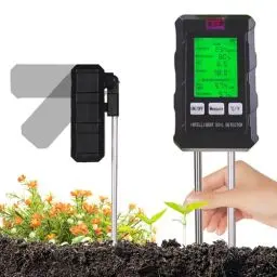 Produktbild: 6 in1 Bodenmessgerät,Feuchtigkeitsmessgerät Pflanzen mit Bodenfruchtbarkeit/Feuchtigkeit/pH/Temperatur/Sonnenlicht/Umgebungsfeuchtigkeit,Feuchtigkeitsmesser Pflanzen für Gartenarbeit,Outdoor Pflanzen