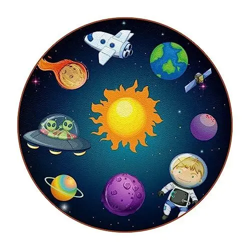 Produktbild: 6 pcs Untersetzer für Getränke,Lederuntersetzer,Tischschutzmatte,Untersetzer für Couchtisch,Galaxie Planet