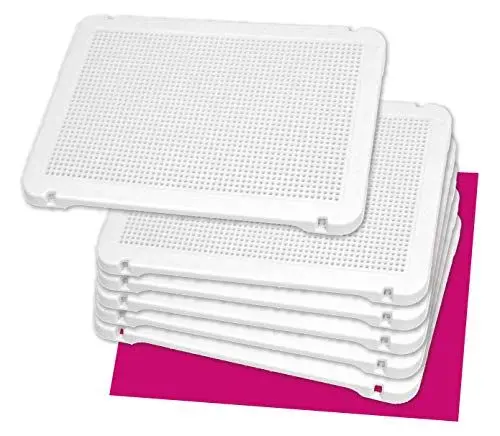 Produktbild: Miniland 6 weiße Steckplatten für Mosaikstecker, 30x21cm-31825