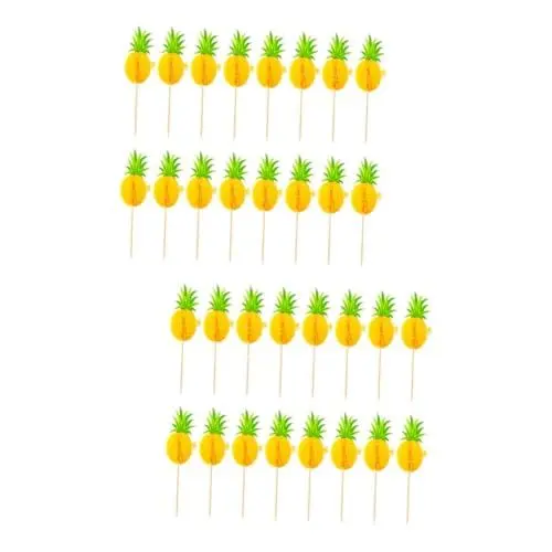 Produktbild: 60 Stk Flamingo-kuchen-einsatz Fruchtdekor Hochzeitsdekoration Hawaiianische Partyartikel Hawaiianisches Essen Hawaiianische Snacks Aufkleber Cupcake-topper-sticks Cupcakes Papier SEWOART