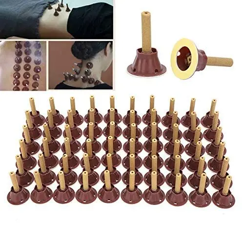 Produktbild: 60 Stück Moxibustion Moxa Kegel zum Aufkleben auf Moxa Kegel, Haushalt Moxa Stick Gesundheitswesen Moxibustion Lindern Massage Schmerzen Körperschmerzen, Gesundheitspflege Moxibustion Stick