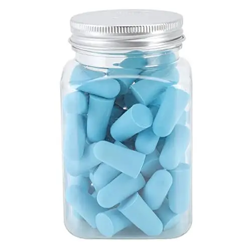 Produktbild: 60 Stück Ohrstöpsel Schwamm Ultra Soft Sound Kompakte Schaumstoff-Ohrstöpsel Blockieren die Geräuschunterdrückung Rar Plugs Bequeme Schlaf-Ohrstöpsel Zum Schlafen, Schnarchen, Lauten(Blau)