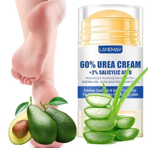 Produktbild: 60% + 2% Urea Creme Fußpflegecreme - Foot Cream Stick Fusscreme sehr Trockene füsse Hornhaut, Feuchtigkeitsspendende & Rissfreie Fußcreme, Maximale Stärke für Hand, Fuß und Körperpflege (40g-Aloe)