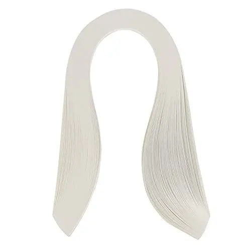 Produktbild: 600 Streifen DIY Quilling-Papier 3 mm Breite Reine Farbe Origami-Papier Handarbeit Origamipapier Dekoration (Weiss)