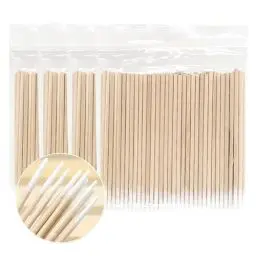 Produktbild: 600 Stück Wattestäbchen Holz Spitz,Reinigungsstäbchen,Microbrush Stäbchen Wattestäbchen für Tattoo,Augenbrauen,Beauty,Lippenstift,Wimpern, Make-Up,Nagel Zubehör,Augenbrauen Tattoo