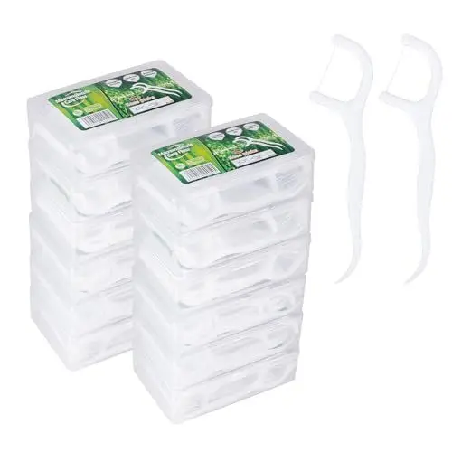 Produktbild: 600 Stück Zahnseide Stick, Zahnseide, Zahnreinigung, Zahnstocher Stick, Einweg-Zahnseide Sticks für die Zahnpflege - Zahnreinigung Sticks für die Entfernung von Plaque und Speisereste