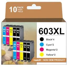 Produktbild: NewLift 603XL Druckerpatronen Kompatibel für Epson 603 XL 603 Tintenpatronen für XP 3100 Expression Home XP-2100 XP-2105 XP-2150 XP-2155 XP-3100 XP-3105 XP-3150 XP-3155 Workforce WF-2810(10er-Pack)