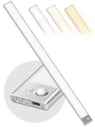 Produktbild: 60CM Unterbauleuchte Küche LED Dimmbar, 216 LEDs Schrankbeleuchtung mit Bewegungsmelder, 4500mAh wiederaufladbar Beleuchtung LED leiste, 3 Farbmodi magnetische Led Leiste für Schrank,Kleiderschrank