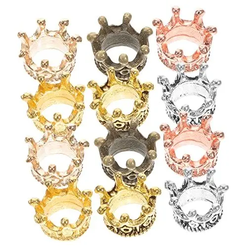 Produktbild: 60st Kronen-schmuck-accessoires Armband-anhänger Krone Mini-ergebnisse Bettelarmband Anhänger Für Schmuck Schmuckanhänger Kronen-design-charm Minikronen Zum Basteln Legierung DRESSOOS