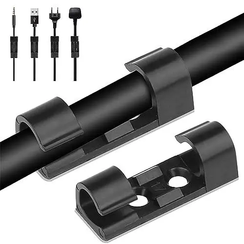 Produktbild: 60Stück Selbstklebende Kabelhalter Kabelclips, Kabelklemmen, keine Spur Kabelmanagement, Lichtclips Kabel Organizer Kabel Clips für Management Diverse Kabel