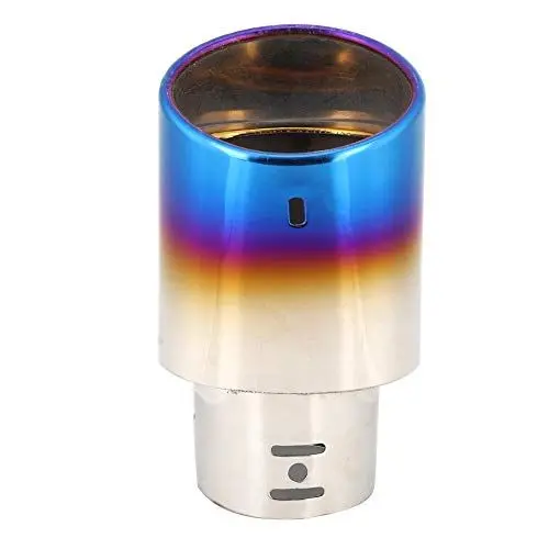 Produktbild: 62mm Auspuffrohr, Edelstahl Auto modifiziert Auspuffrohr Endrohr Titan Blau