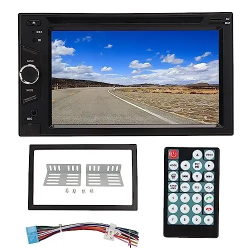 Produktbild: 6,2-Zoll-Auto-DVD-Player mit, Freisprechen, Musik-Streaming, Touchscreen, CD-DVD-Player für das Auto, Unterstützt USB, Aux, AM FM-Radio, DVD-Wiedergabe