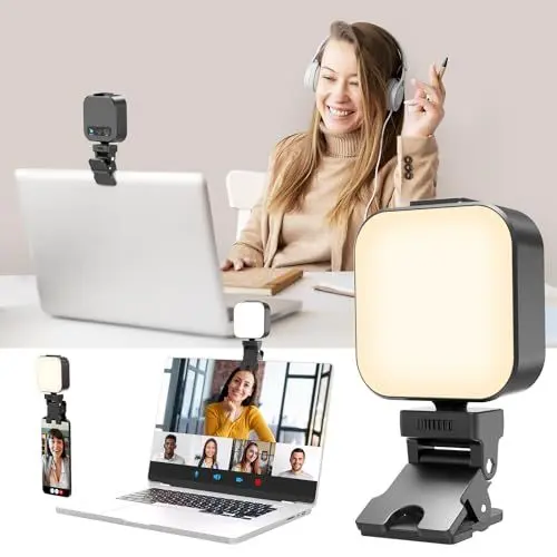 Produktbild: 64 LED Selfie Licht - Handy Licht 5 Lichtmodi & Helligkeit Phone Light Videoleuchte Portable Handylicht Mini Kameralicht für iPhone, Videokonferenz, TikTok, Laptop