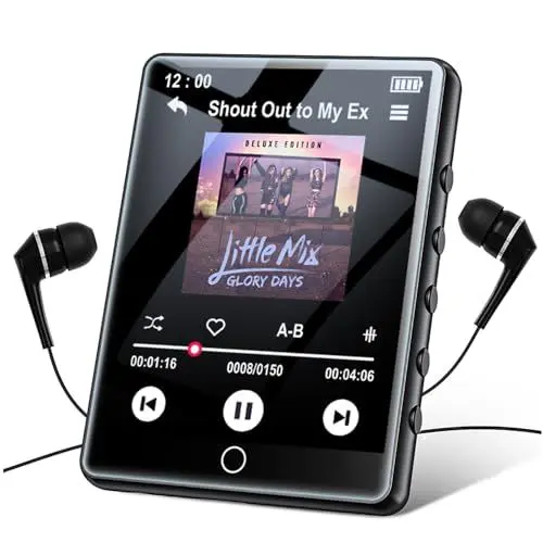 Produktbild: 64GB MP3-Player Bluetooth 5.3, 2,8-Zoll-Touchscreen-Musikplayer, Tragbarer MP3 Player mit HD-Lautsprechern, Hochwertige verlustfreie Klangqualität, FM-Radio, Aufnahme, E-Book, Unterstützt 128GB