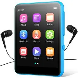 Produktbild: 64GB MP3-Player mit Bluetooth 5.3, joliker Tragbarer HiFi-Sound Musik Player, 2,4 Zoll Farbbildschirm, Eingebauter HD-Lautsprecher, UKW-Radio, Sprachaufzeichnung, E-Book, bis 128GB TF Karte