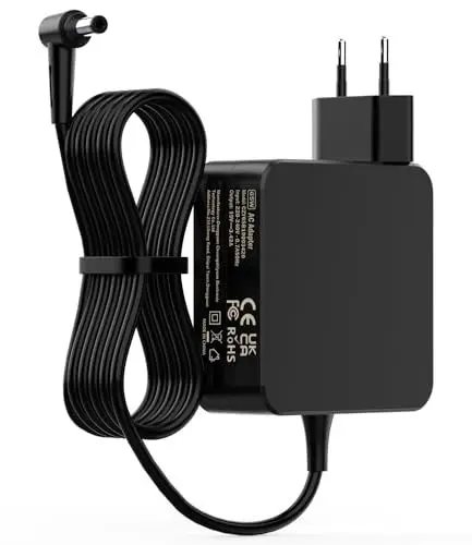 Produktbild: VUOHOEG 65W Laptop ladekabel Kompatibel Mit Asus F550C X554L A53S F555L F550L F554 F552L F751L F751S X550C X551C X552C X55A R752L AD883020 W15-065N1B EXA1208EH Charger Adapter 5,5 x 2,5 mm