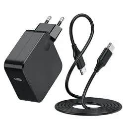 Produktbild: 65W Netzteil USB C Laptop Ladekabel für HP Elitebook Spectre, Lenovo ThinkPad Yoga, Dell Latitude, MacBook Pro Air, Acer, Samsung Galaxy, Huawei Matebook, Xiaomi Air mit 1.8M USB-C auf C Ladekabel