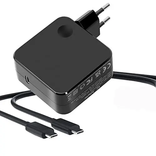 Produktbild: 65W USB C Netzteil Laptop Ladegerät Netzteil für MacBook Pro/Air Lenovo Yoga Thinkpad,HP,iPhone 15/16,Galaxy S23 und mehr,PD 3.0 Netzteil,mit 1.8M Schnellladekabel