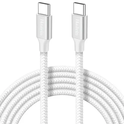 Produktbild: 65W USB C auf USB C Kabel Weiß, Lang 3M Ladekabel USBC Schnellladekabel für iPhone 15 Pro, für iPhone 16 Pro Max, MacBook Pro/Air, iPad Pro, Samsung Galaxy S24