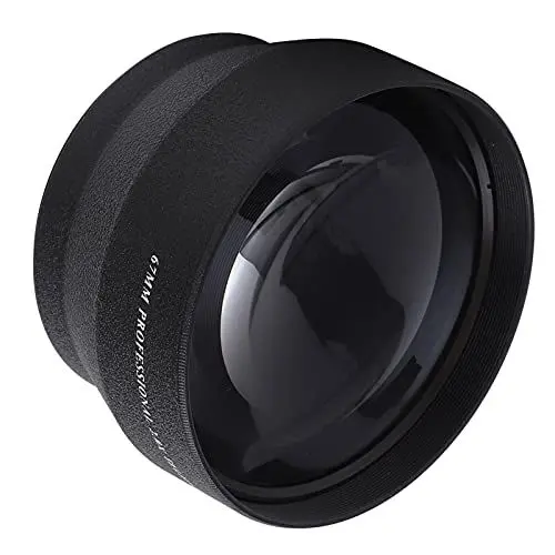 Produktbild: 67-Mm-Teleobjektiv mit 2facher Vergrößerung, 2,0-Fach-Weitwinkel-HD-Super-Teleobjektiv, Universal-Telekonverter-Objektiv Geeignet für DSLR-Spiegelreflexkameras des Kalibers 67 Mm