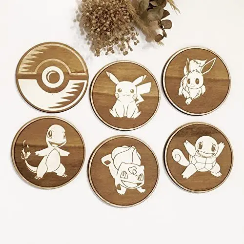Produktbild: 6er Set Untersetzer - Pokemon Kollektion