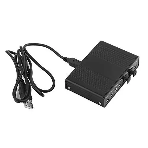 Produktbild: 6-Kanal Externe Soundkarte USB 2.0 Externe 5.1 S/PDIF Audio Soundkarte Adapter Externe Soundkarten Soundkarte Extern Optisch Surround Sound Stereo Audio Adapter für 10 11