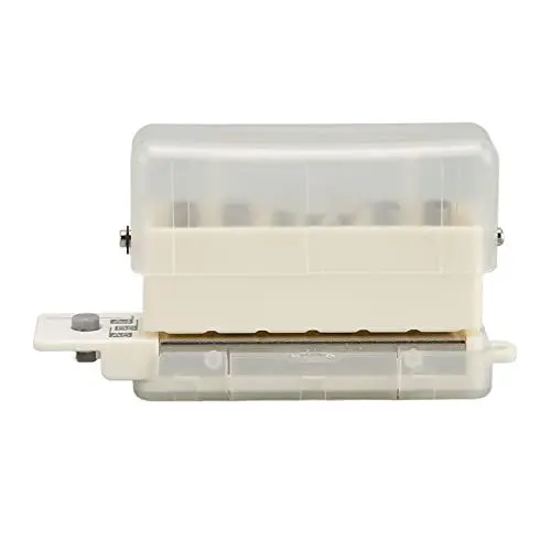 Produktbild: 6-Loch-Locher, Tragbarer, Verstellbarer 6-Loch-Papierlocher aus Metall, Tragbarer Täglicher Locher mit Chip-Sammelbox und Positionierungssäule für A5/20-Loch, B5/26-Loch,A4/30-Loch (Transparent)