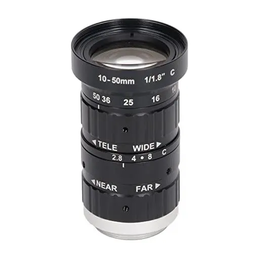 Produktbild: 6MP Kamera-Zoomobjektiv C-Mount 10 Mm Bis 50 Mm Brennweite Manuelle Blende High-Definition-Kamerazubehör Geeignet für Industrielle Sicherheitskameras