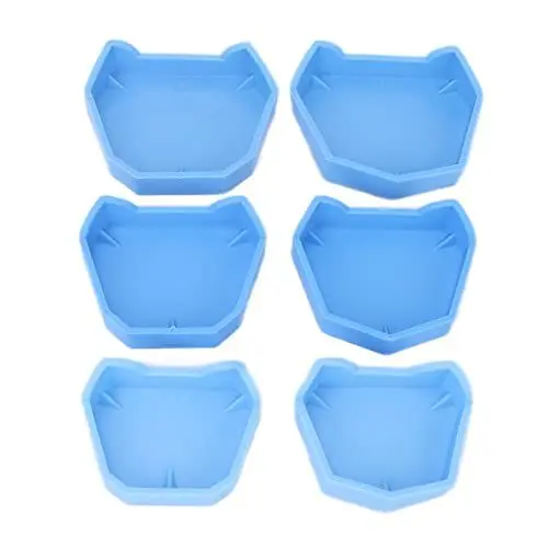 Produktbild: 6pcs Model Base Set, Silikon Lab Model Base, Lab Former Gipsmodell Laden für Dentallabor Arbeit, Blau