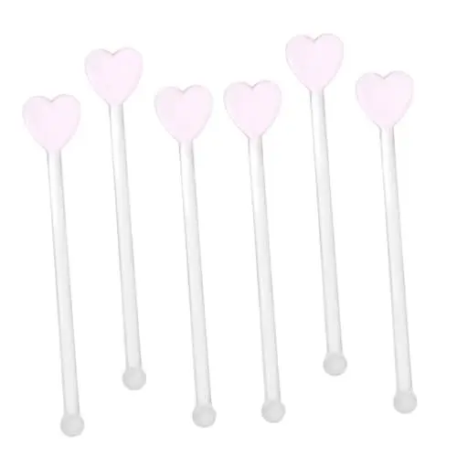 Produktbild: 6St Rührstäbchen aus Glas -Getränk-Rührstäbchen Rührer trinken ice cream scoop kitchen tools Fruchtcocktail Getränkemischungen dekorative Rührstäbchen kreative Wiederverwendbar