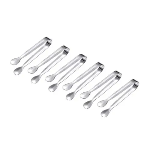 Produktbild: 6St Zuckerzange aus Edelstahl eiswürfelzange Kaffeeparty-Zubehör Mehrwegzange Einwegzange Eisclip-Zange Eisgreifer Clip-Klemme kubische Zuckerzange Eiszange Mini Servierzange Hoement